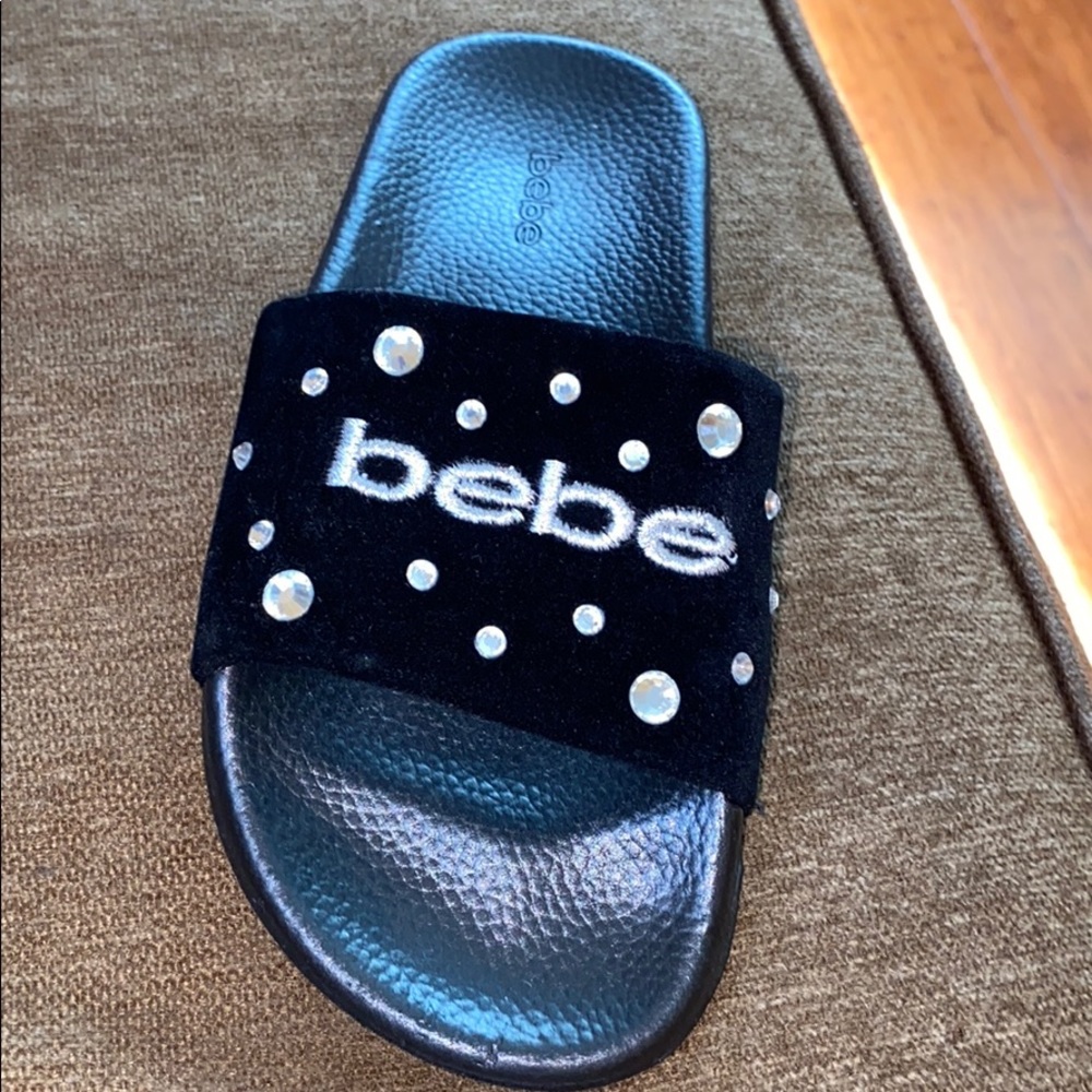 Black Jewel Bebe Slides - Picture 2 of 4